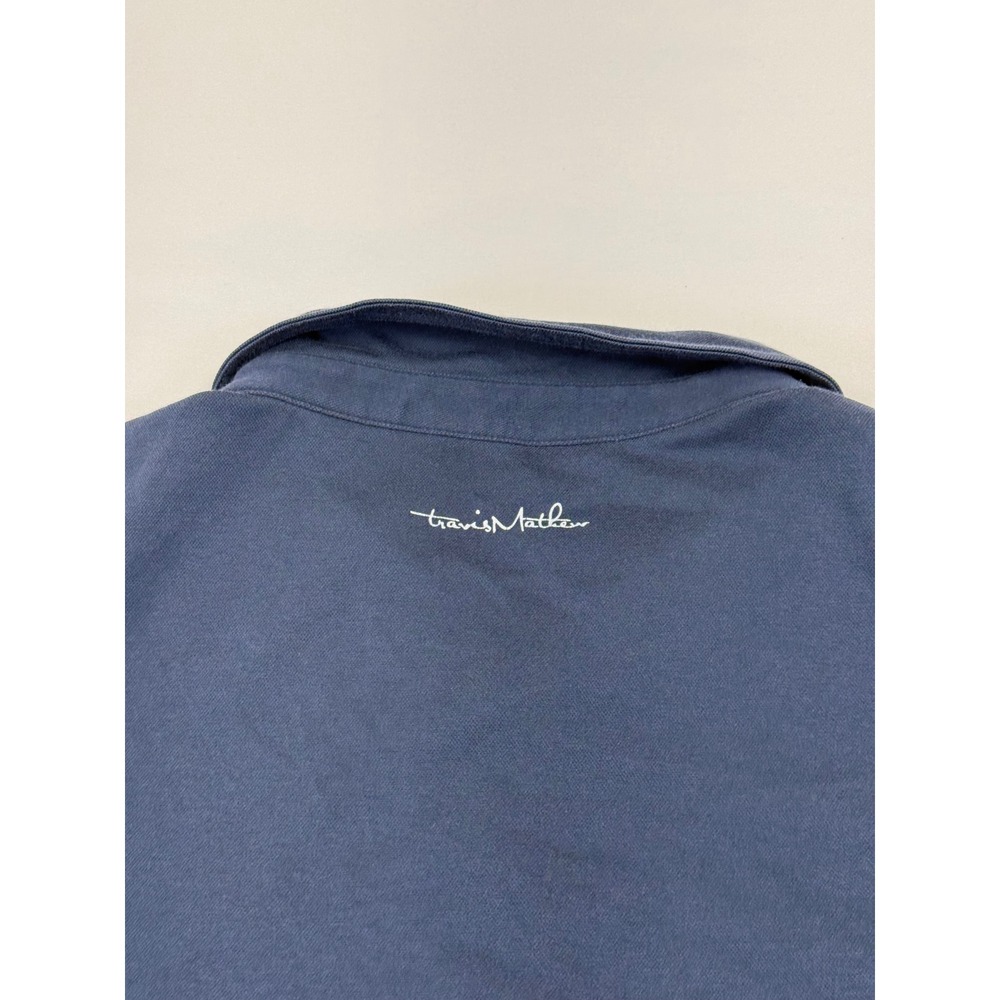 TravisMathew Mens XXL Polo Shirt Bundle 2 Pack Navy Blue Grey Striped Golf‎ Tops - Picture 6 of 14